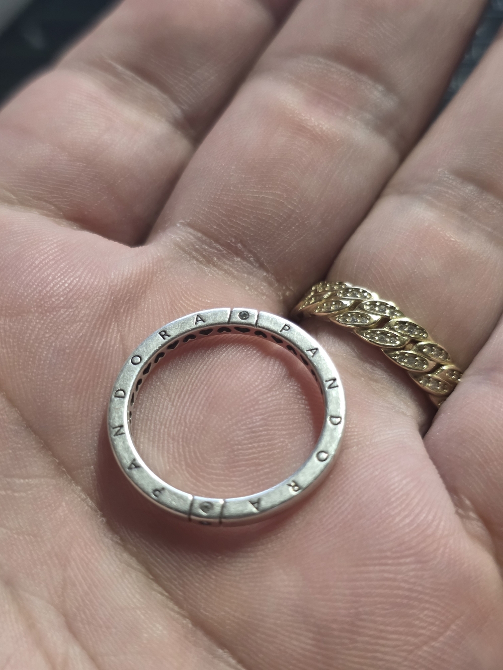 Pandora Sterling Silver Heart Band Ring - Picture 2 of 7